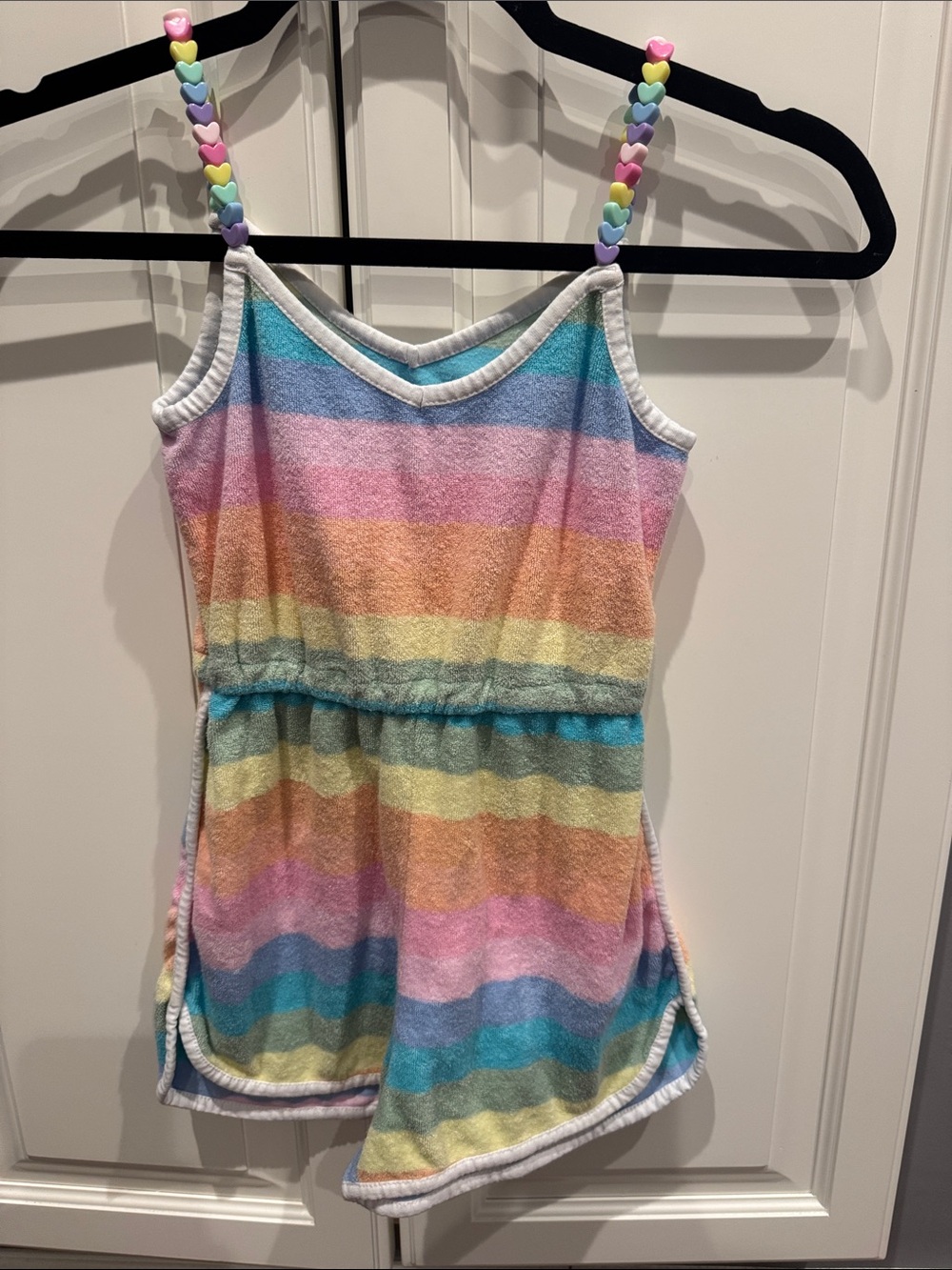 Lola + The Boys Pastel Rainbow Stripe Kids Swim Coverup